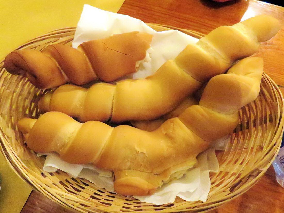 Coppia ferrarese, traditional twisted bread from Ferrara, Italy