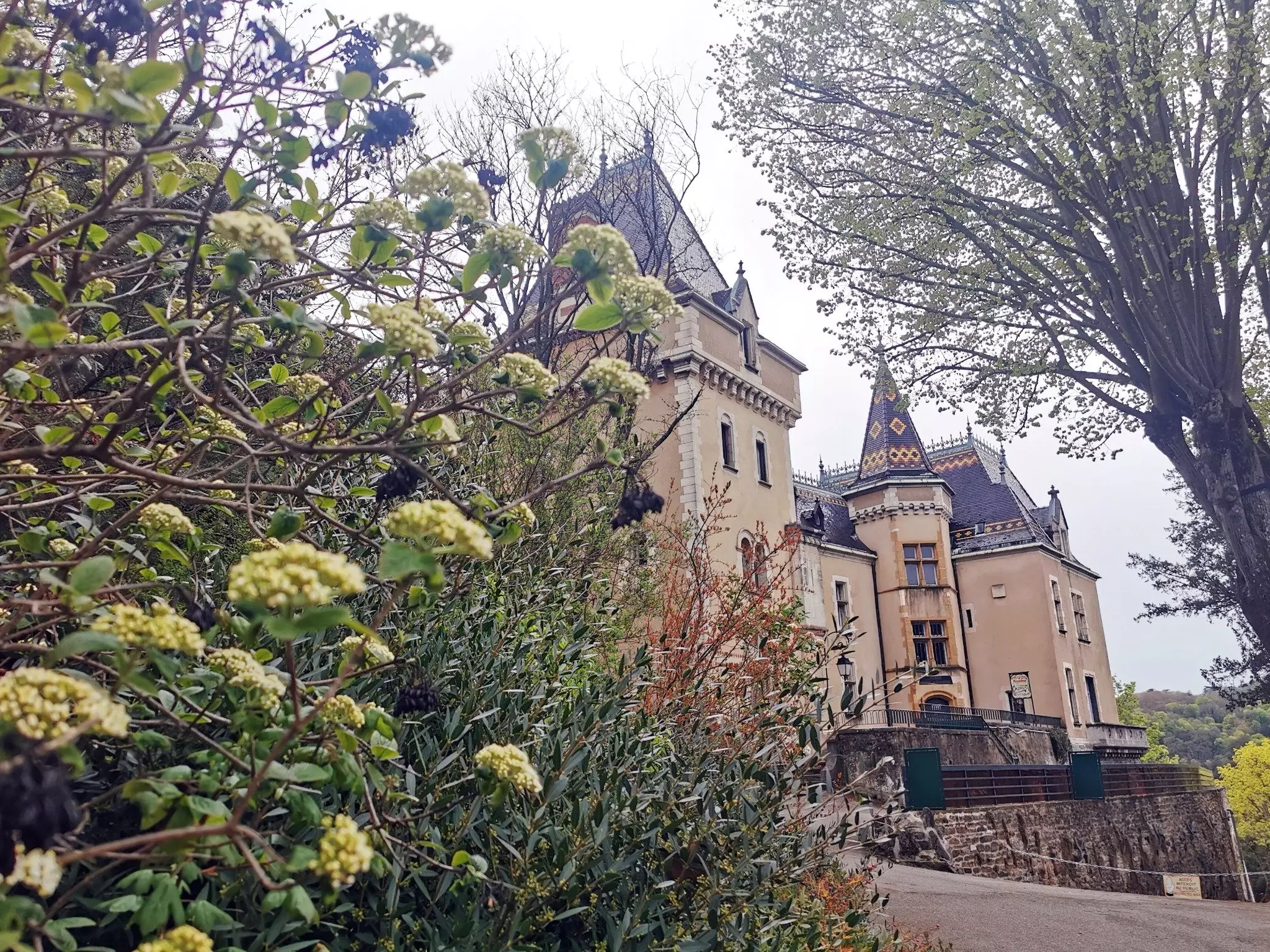 Historic Château de Rochetaillée, home of the Henri Malartre Automobile Museum near Lyon