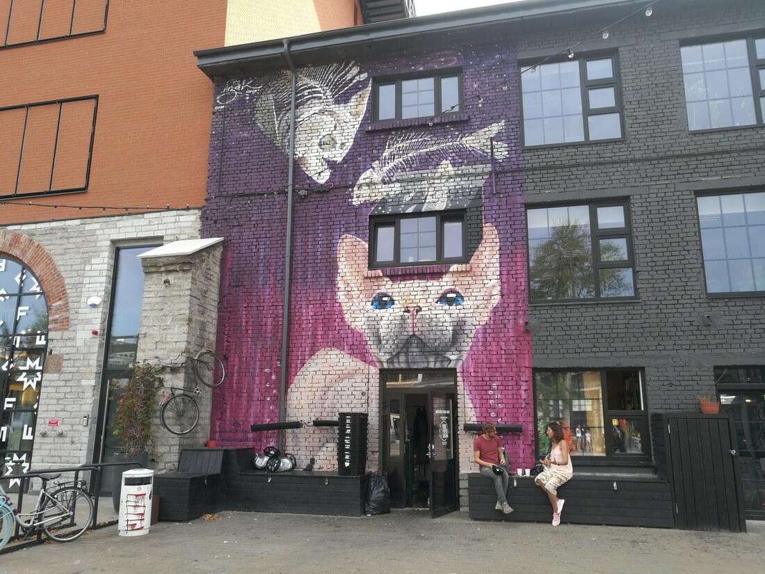 Street art mural in Telliskivi Creative City Tallinn
