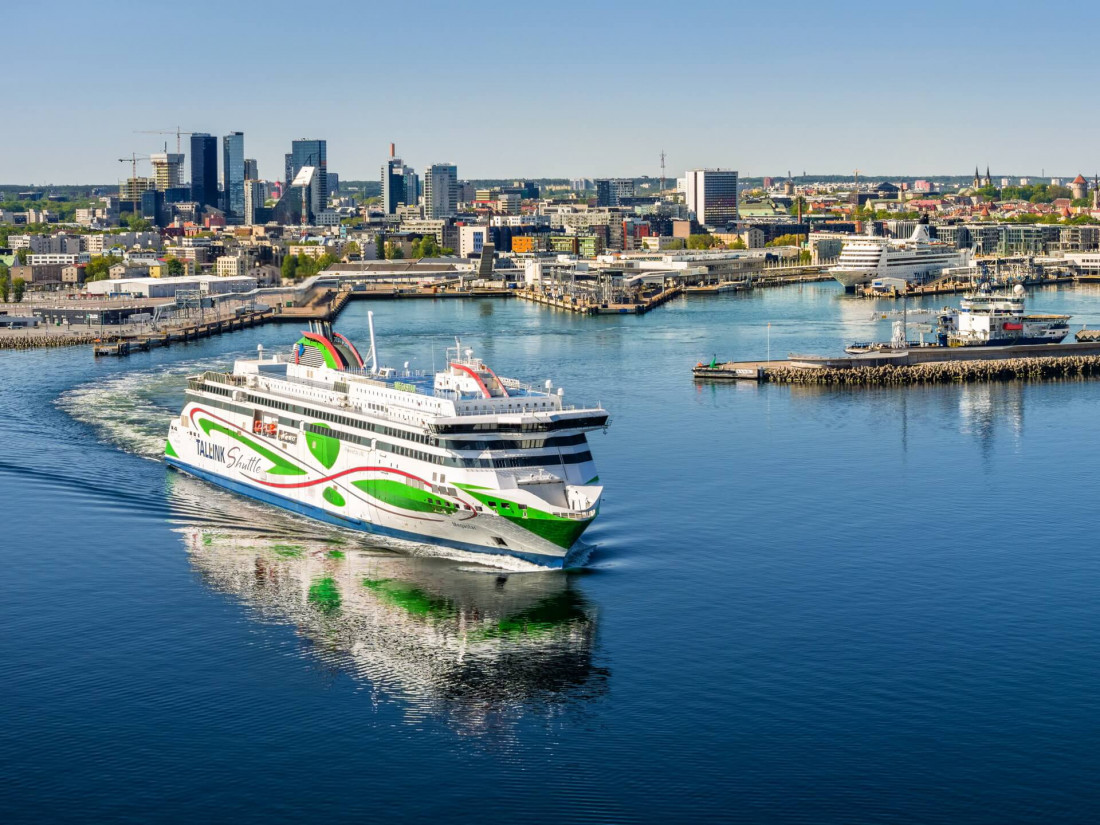 Tallinn to Helsinki ferry leaving Tallinn harbour