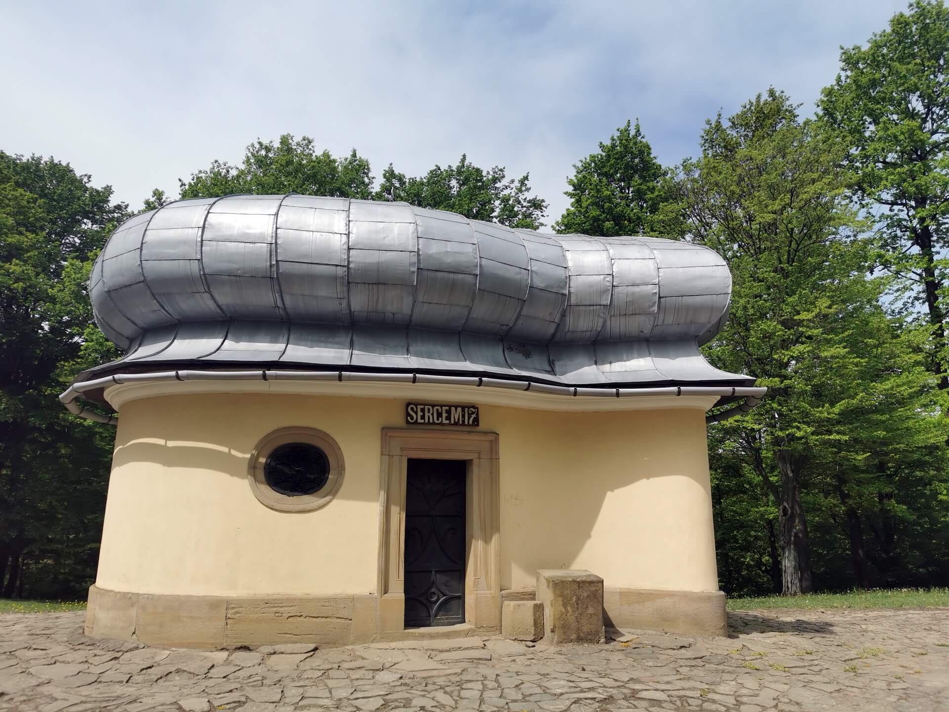 small chapel along the woodland pilgrimage trails in Kalwaria Zebrzydowska