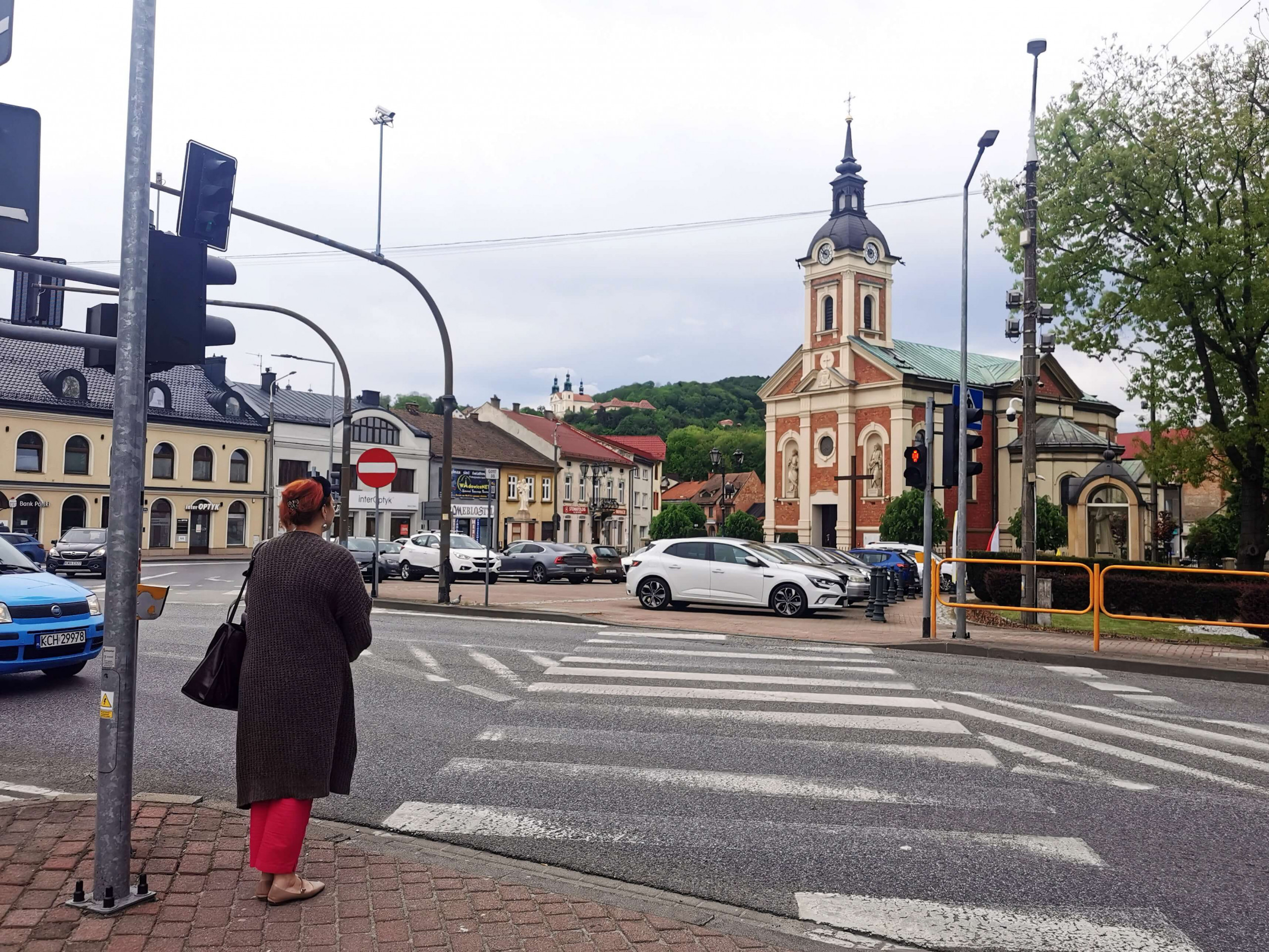 town centre of Kalwaria Zebrzydowska with the monastery on the hill