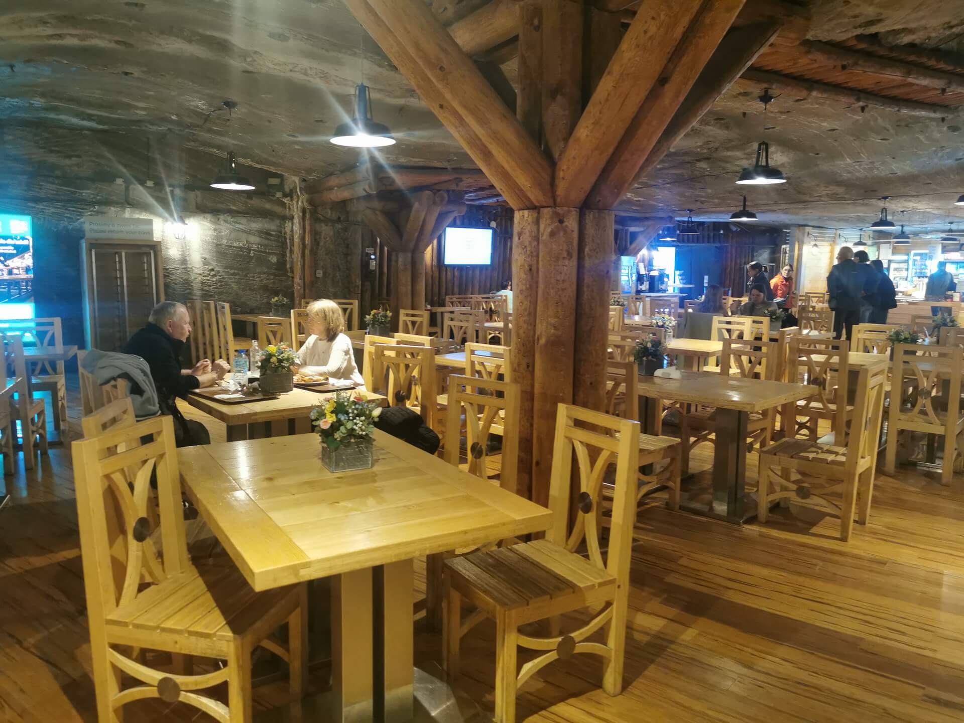 Cafe inside underground route