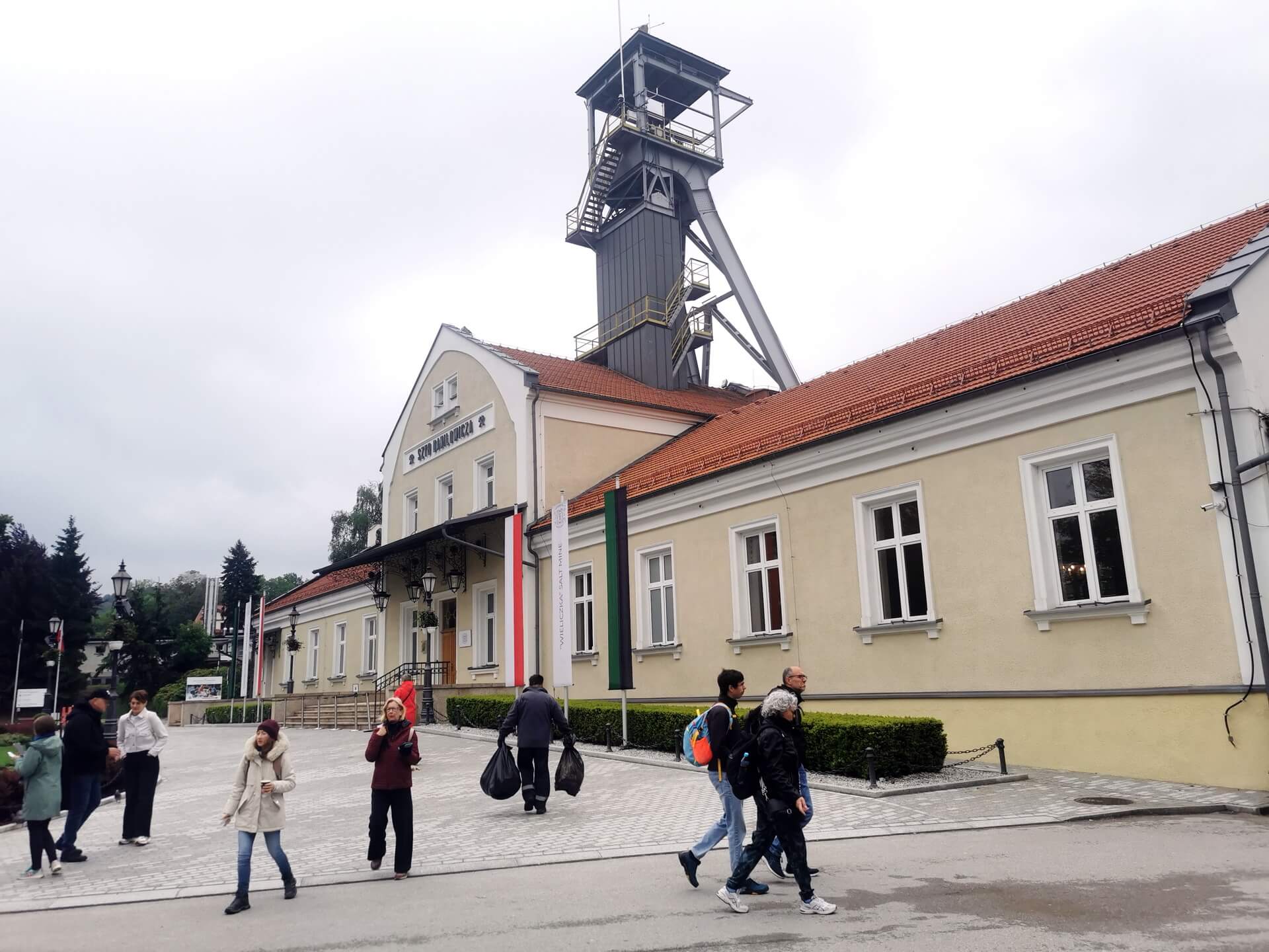 Historic entrance buildings of Wieliczka Salt Mine in Poland